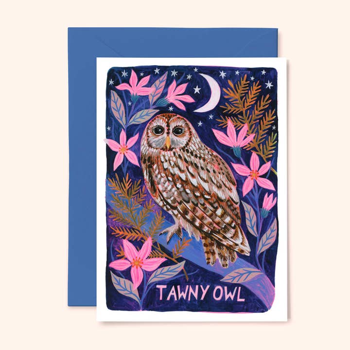 **NEW!** Tawny Owl Greetings Card for wholesale by Bonbi Forest