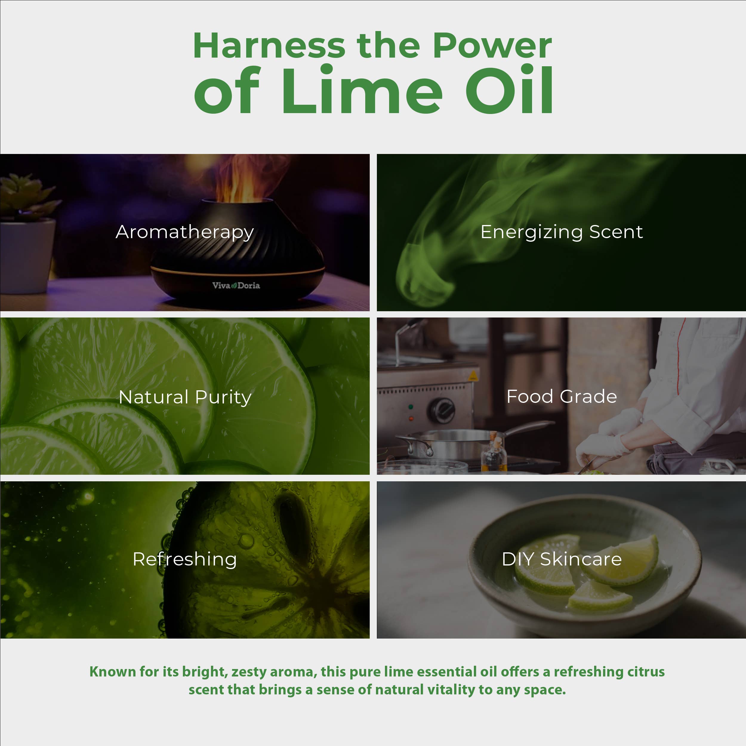 VIVA DORIA INC. - Wholesale Essential Oil - Lime Essential Oil, Food Grade, 30 mL (1 Fluid Ounce) 4