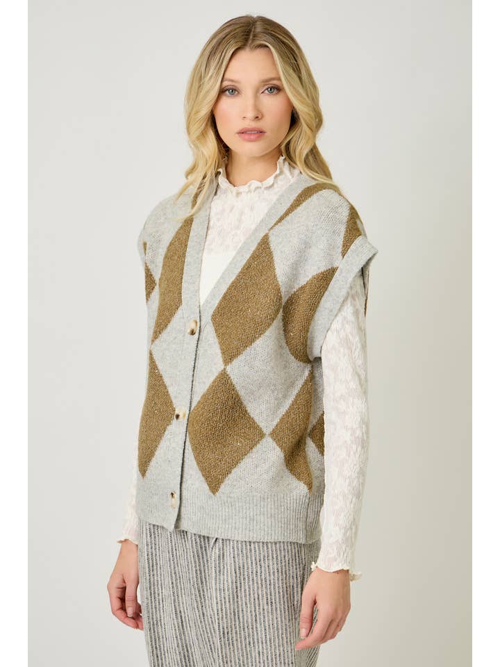 Mystree - Wholesale Sweater Vest - Women's - 61140 Argyle Sweater Vest19