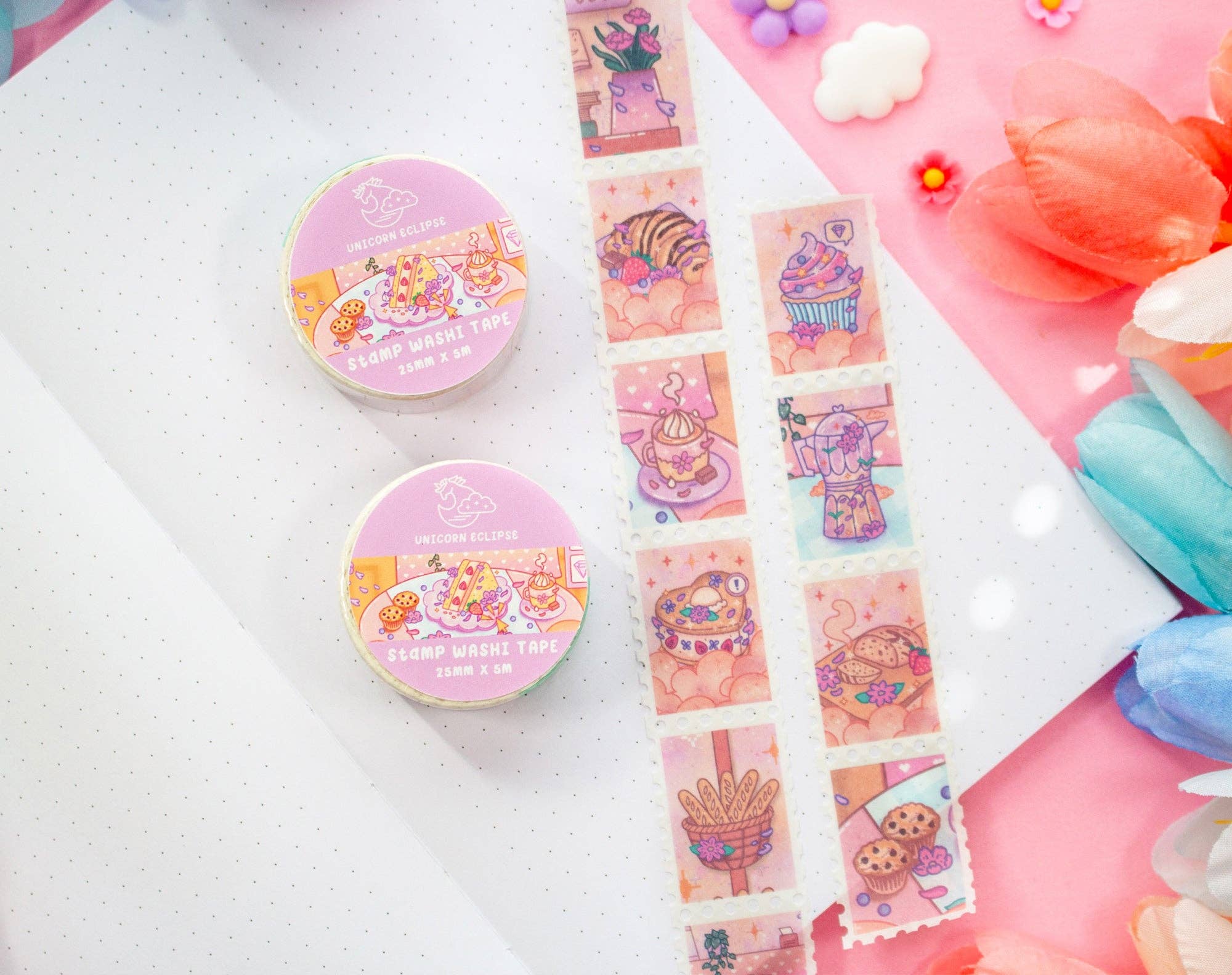 Unicorn Eclipse - Wholesale Washi Tape - Cafe Quest Stamp Washi Tape2