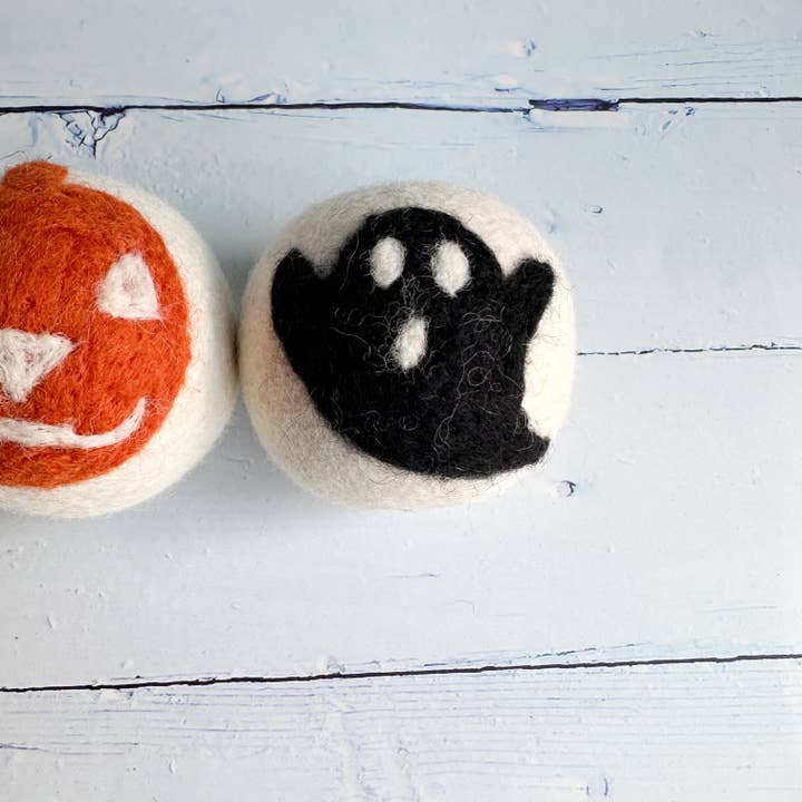 Sewing Seeds Play - Wholesale Dryer Balls - Halloween Nights Felt Dryer Balls - Set Of 3  3