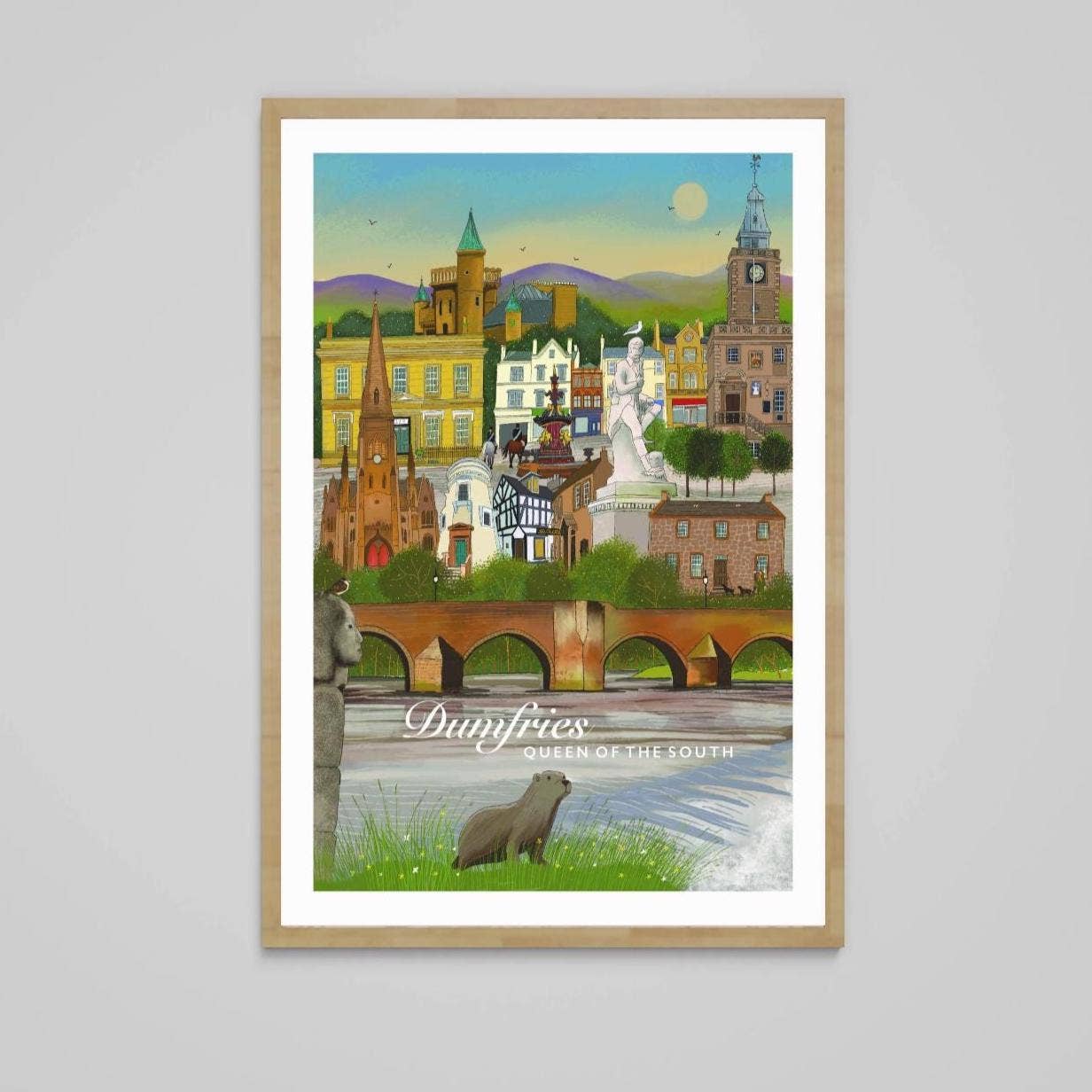 Galloway Arts - Wholesale Art Print - Dumfries, Queen of the South Travel Poster: Scotland Giclee Art Print5