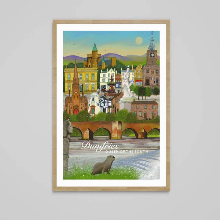 Galloway Arts - Wholesale Art Print - Dumfries, Queen of the South Travel Poster: Scotland Giclee Art Print5