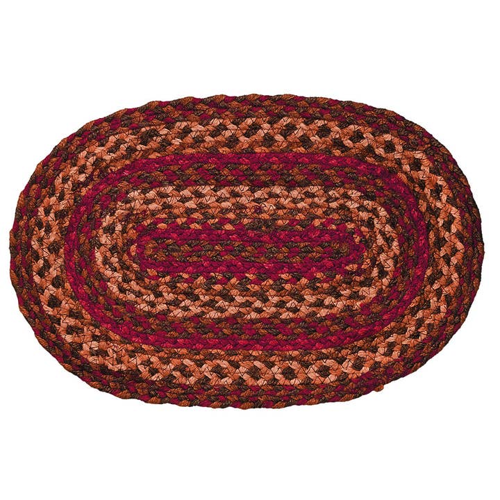 IHF HOME DECOR/IHF RUGS - Wholesale Area Rug - Cinnamon Braided Jute Area Rug & Tabletop Collection BR-17510