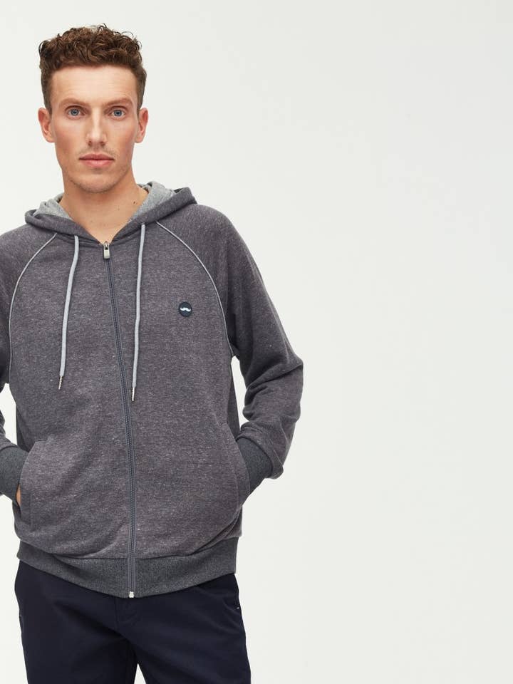 Sweat à Capuche Ouverte avec Intérieur Brossé Gris pour la vente par Núñez de Arenas