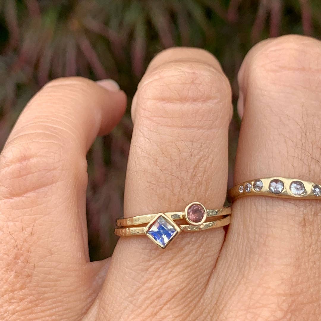 Emily Amey Jewelry - Wholesale Multi-stone ring - Luna Sol stacking rings in 14k Gold1