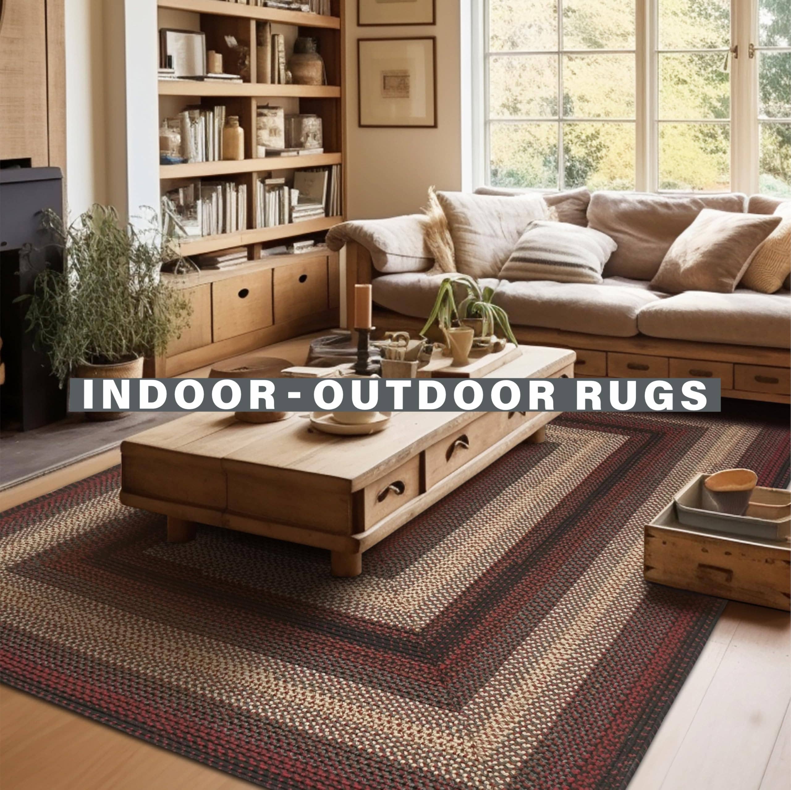 Homespice Decor - Wholesale Area Rug - Montgomery Burgundy Braided Rug for Indoor & Outdoor4