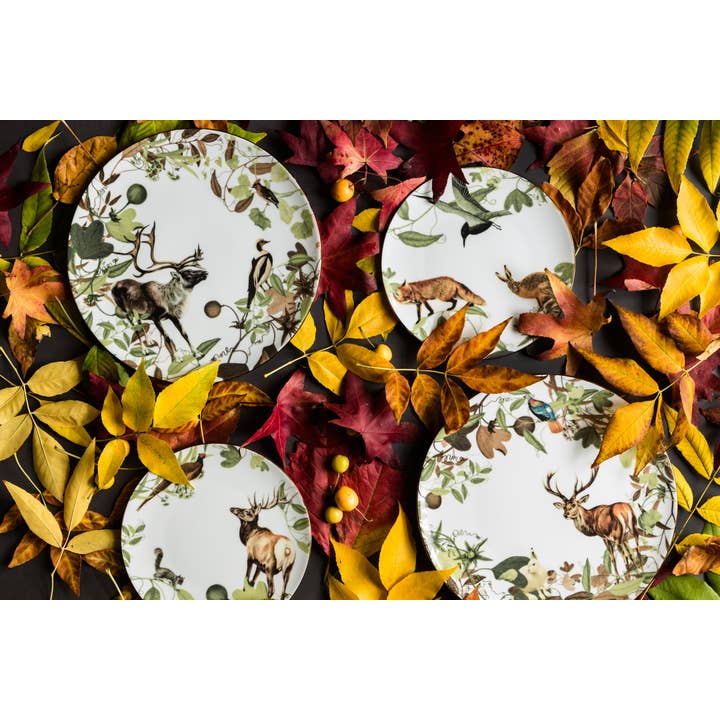 Vito Nesta Grand Tour - Wholesale Dinner Plate - Mont Blanc set of 6 porcelain dessert plates4