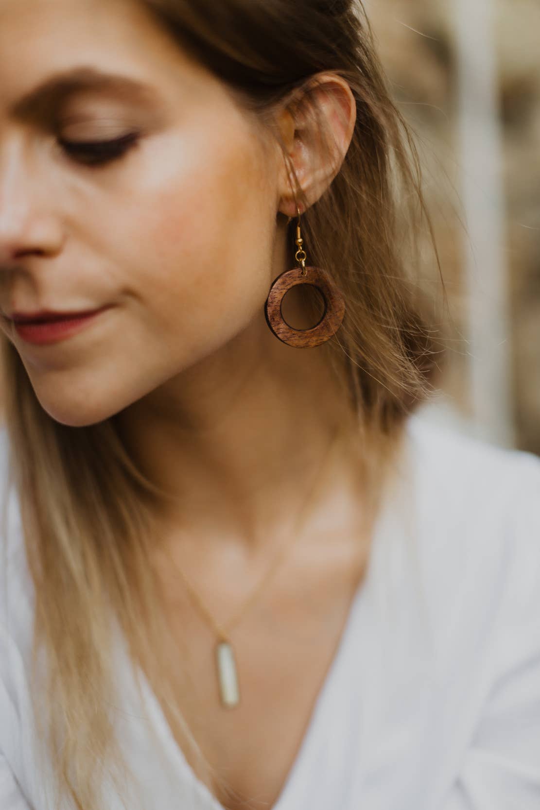 Cedar and Cypress Designs - Wholesale Dangle Earrings - Mini Makaya Earrings - Mahogany1