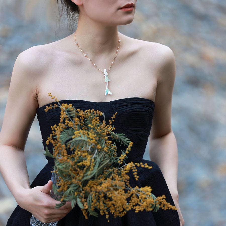 Vermilion Collection - Wholesale Pendant/Charm Necklace - YIHE Ceramic Necklace "Mermaid"0