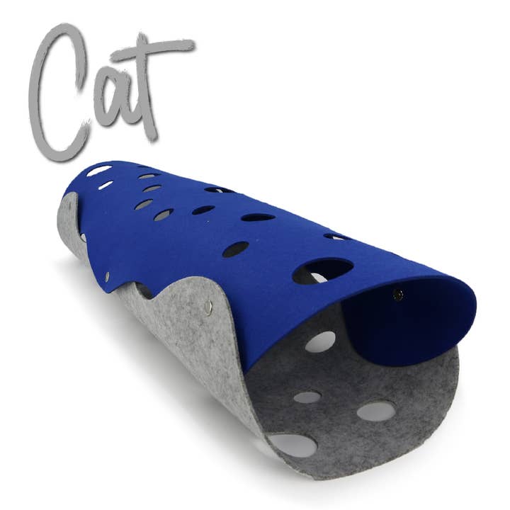 Ancol Pet Products Ltd - Wholesale Pet Toy Set - Cat - Felt Cat Tunnel : Blue