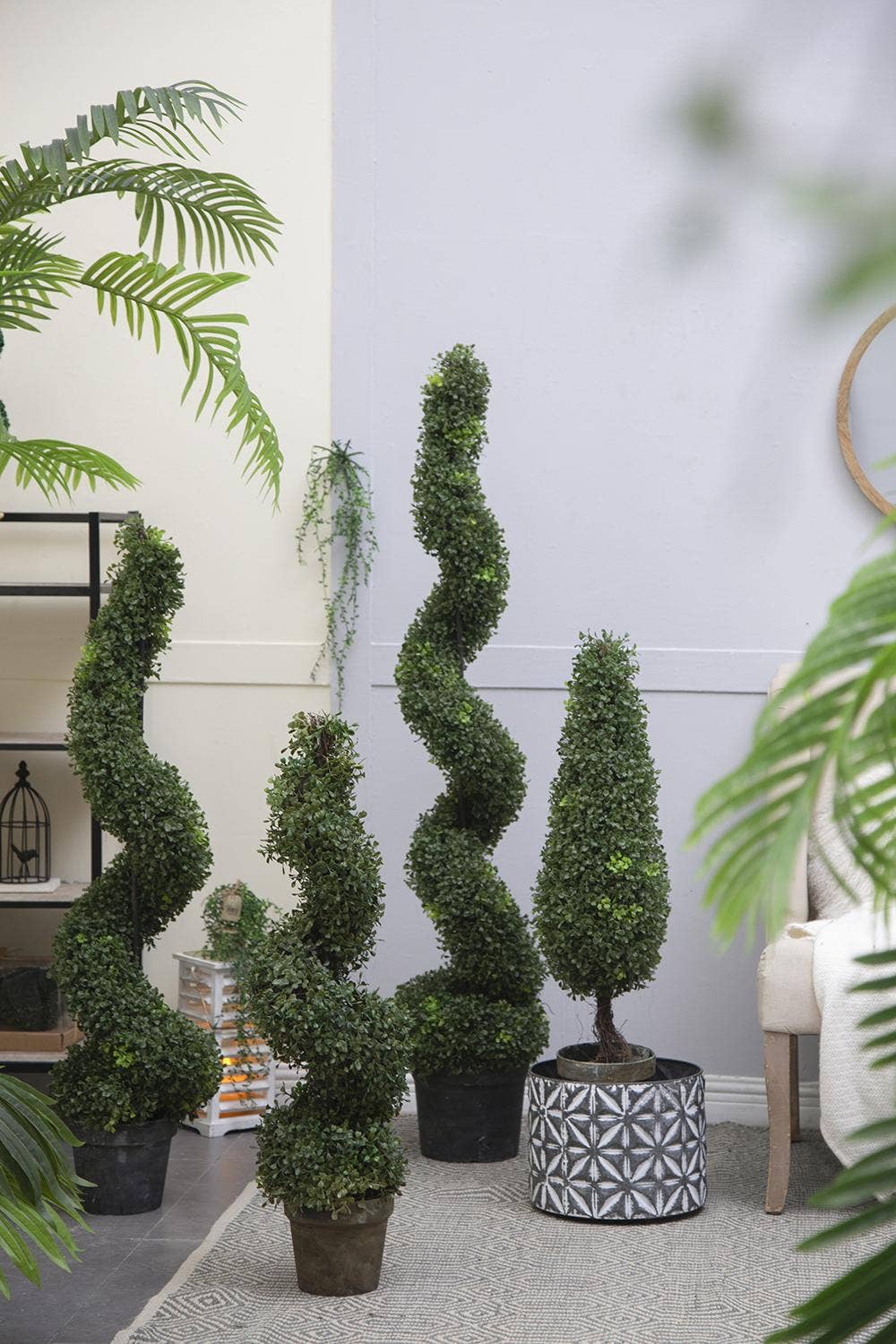 A&B Home Group Inc. - Vente Plantes artificielles - Arbre artificiel en buis de 7,5x7,5x35" dans un pot marron.10