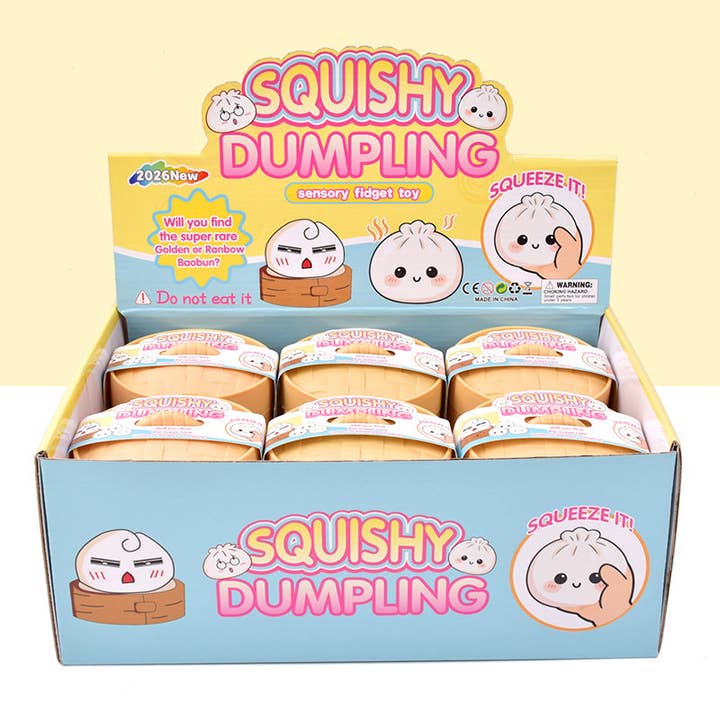 Jouet anti‑stress à presser — gros dumpling mystère squishy, bao vapeur réaliste pour la vente par Auraquise