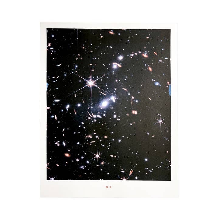 Webb Telescope's Deep Field - Risograph Print for wholesale by Next Chapter Studio