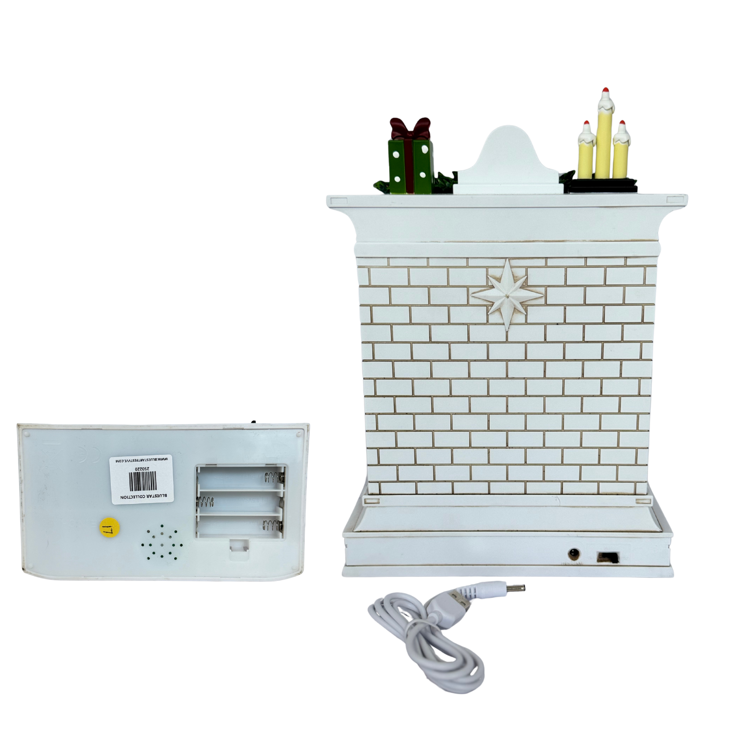 BLUE STAR B.V. – Decoração de Natal por atacado – Cena de Lareira de Natal com LED – Pai Natal a Entregar Presentes4