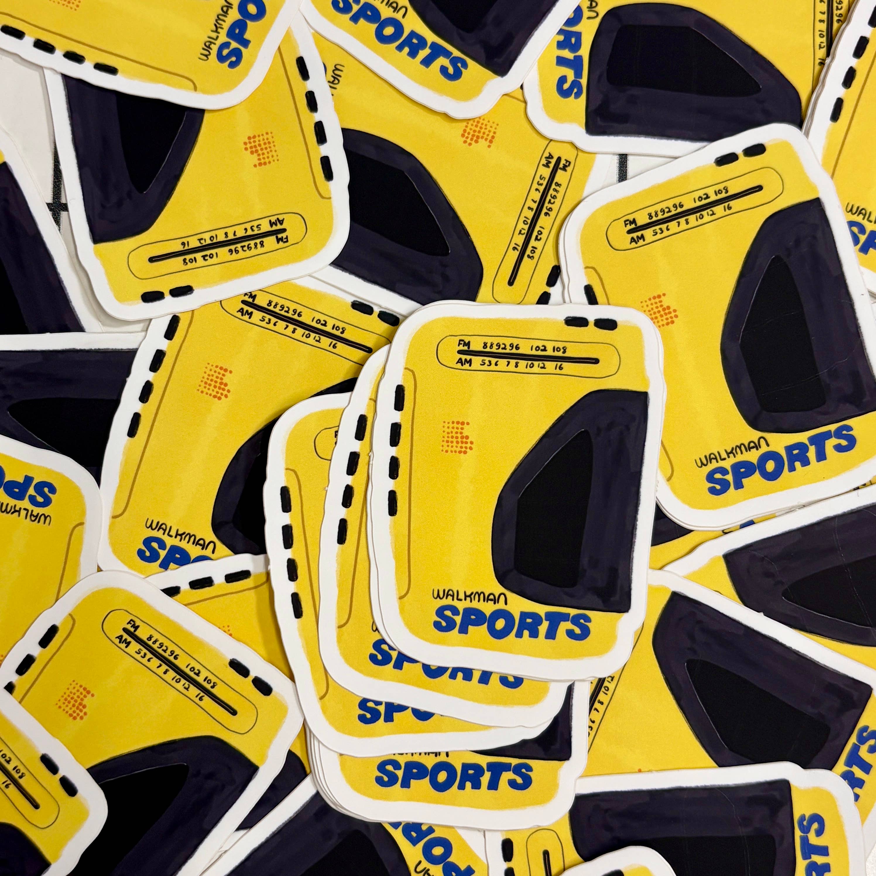 Marigold Press - Wholesale Sticker - Yellow Sports Walkman Matte Vinyl Sticker2