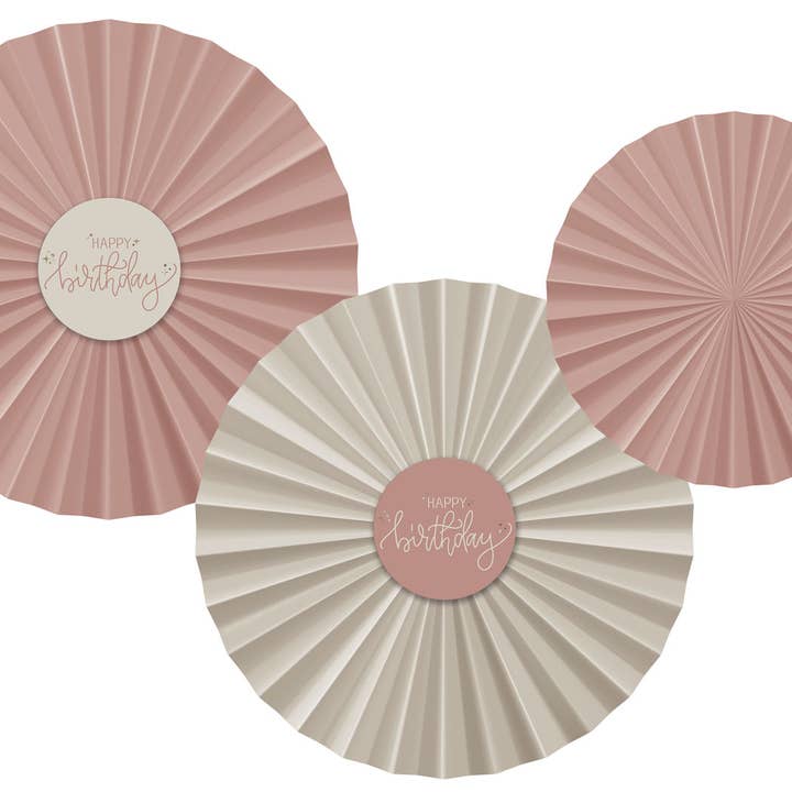Deco Fan Set - Crème Rose - 3 stuks voor wholesale door Folat BV