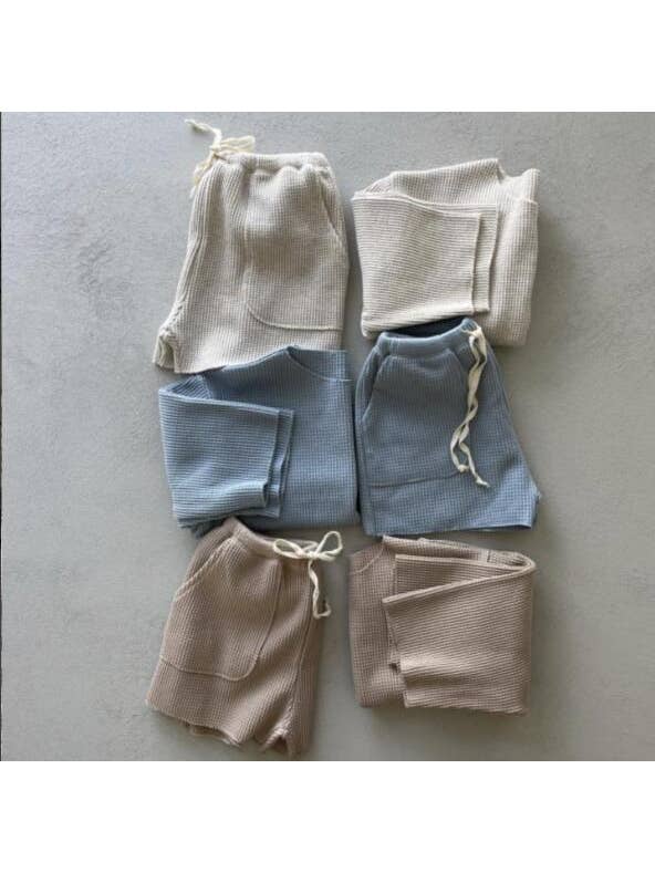 Annie & Charles - Wholesale Top & Pant Set - Baby - Annie & Charles® Premium Waffle Pique Two-Piece