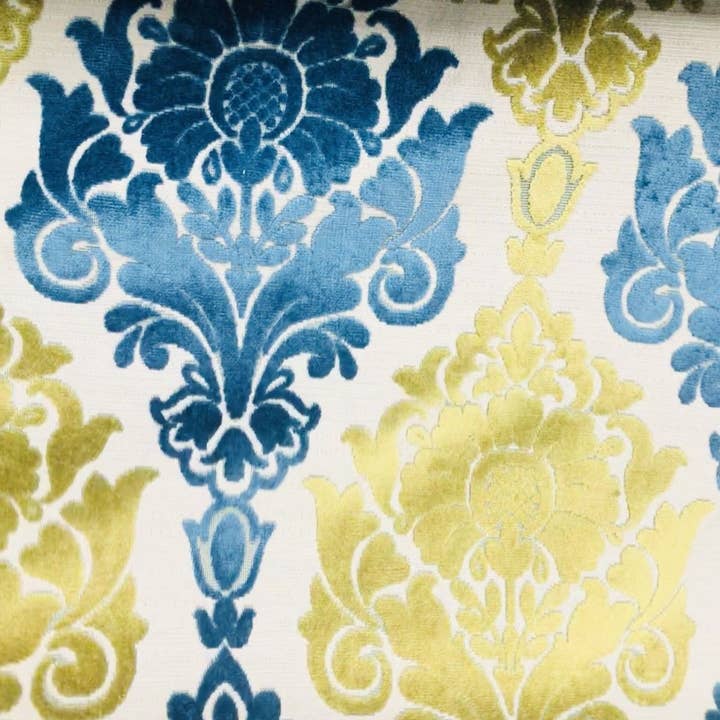 Fancy Styles Fabric - Wholesale Fabric - SWATCH- Sir John Imported Belgium Burnout Damask Chenille Velvet Fabric Upholstery6