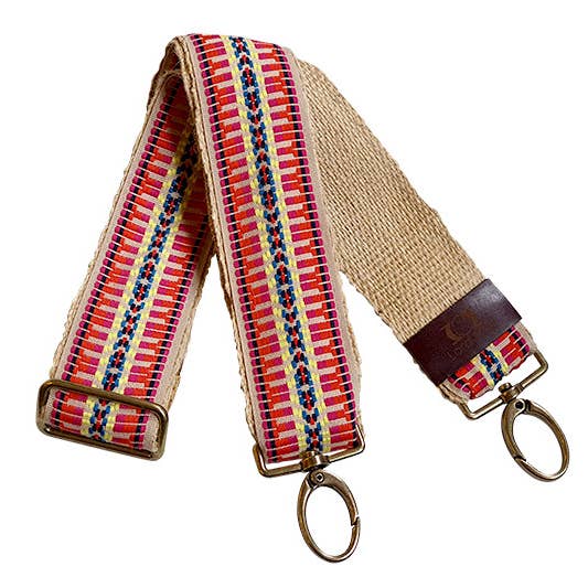 Borsa a tracolla Inca Beige e Corallo per la vendita all'ingrosso da parte di Lara Moti