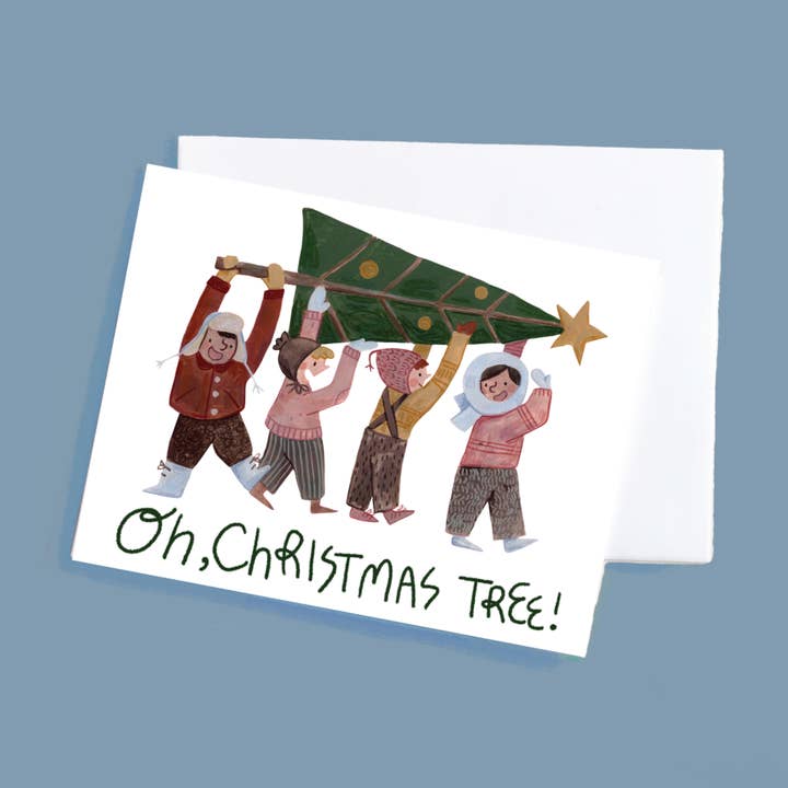 Oh, Christmas tree — Christmas card for wholesale by Leah Bees Creations