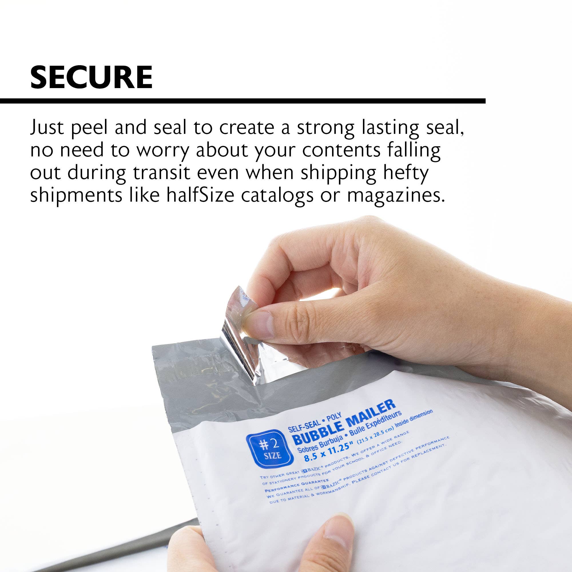 BAZIC Products - Wholesale Envelopes - Poly Bubble Mailer (#2) 8.5" x 11.25" (3/Pack)3