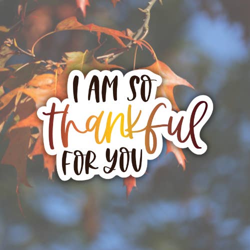 «... così grato...» Adesivi per imballaggio del Ringraziamento per la vendita all'ingrosso da parte di Forest Crafts