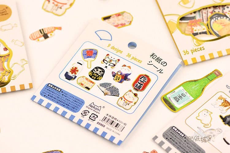 Hello Claws Limited - Vendita all'ingrosso Adesivo - Adesivi Nekoni Kawaii cibo giapponese e cartoni animati6