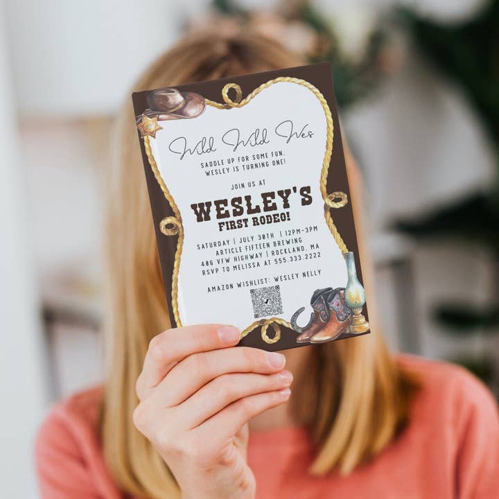 Wild Wild Western Themed Birthday Party for wholesale by TipsyCards