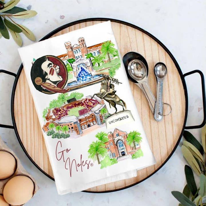 Florida State Landmark Tea Towel for wholesale by Valiant Gifts Inc