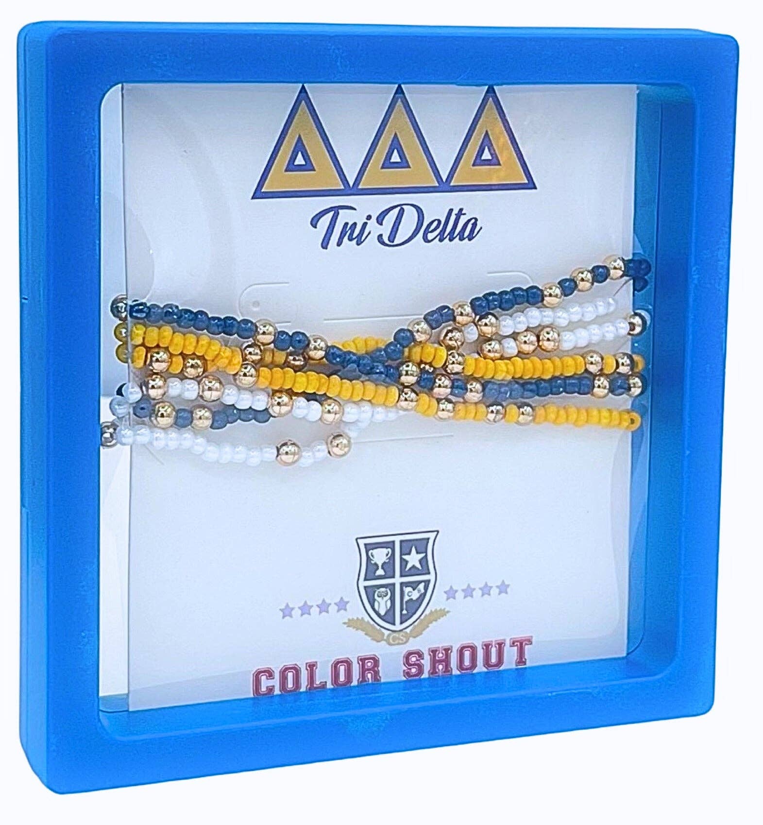 Color Shout - Wholesale Jewelry Set - Sorority Colors Stack: Set of 6 Beaded Stretch Bracelets28