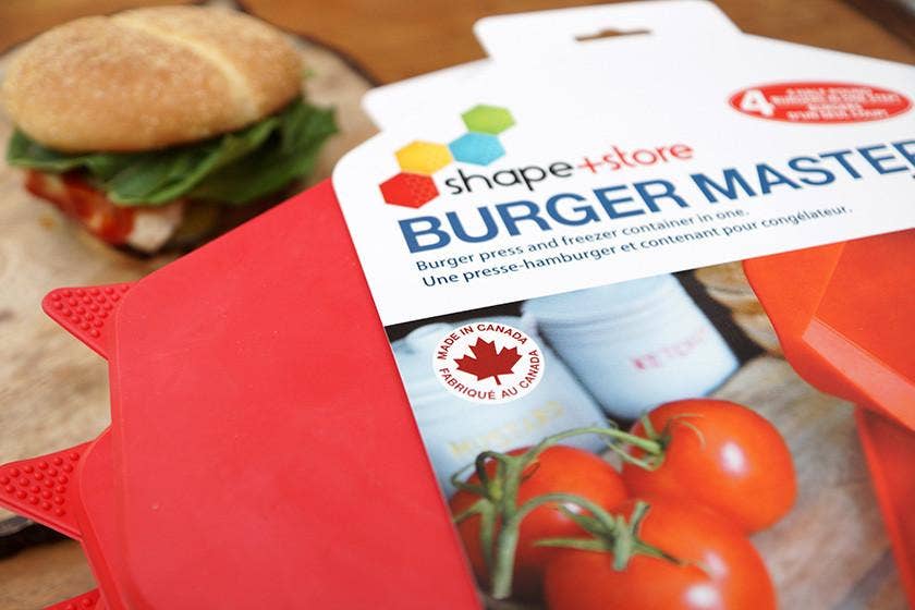 Shape + Store - Wholesale Kitchen Tool/Gadget - Max 4 in 1 Burger Press1