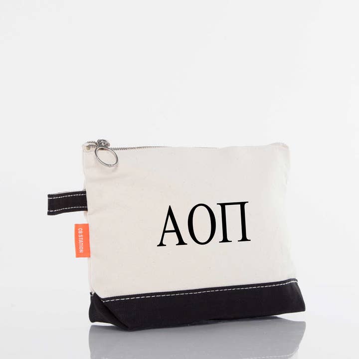 Simply Sisters - Wholesale Makeup/Cosmetic Bag - Sorority Zippered Canvas Cosmetic Bag3