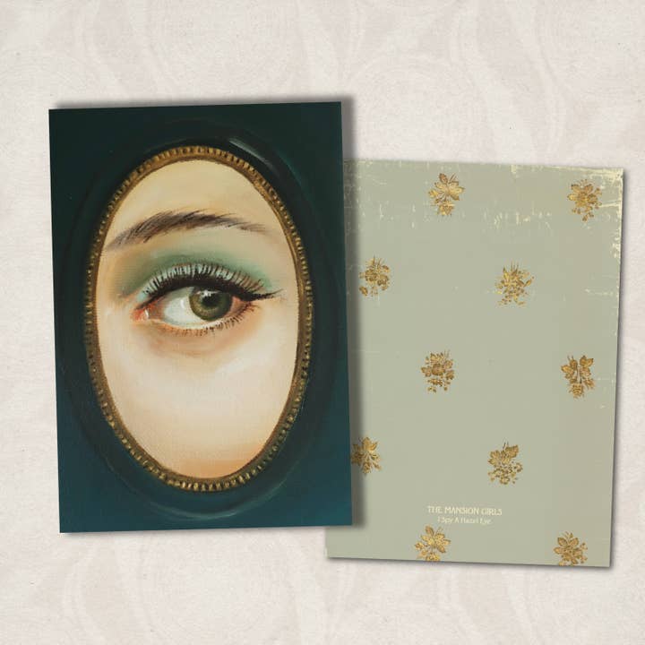 THE MANSION GIRLS - Wholesale Art Print - I Spy A Hazel Eye. Double-sided Print