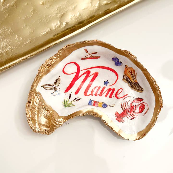 Oyster Ring Dish - Maine for wholesale by The Painted Pearl