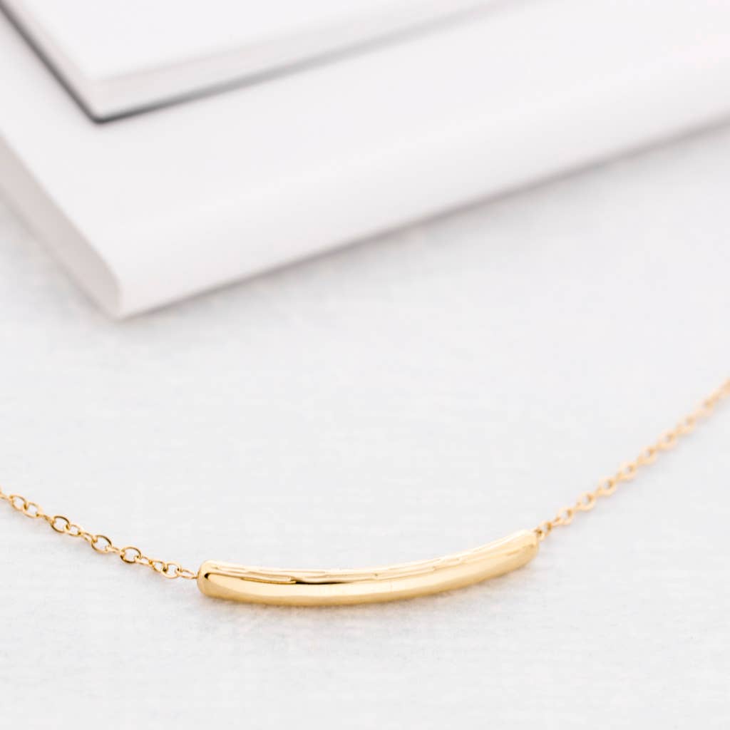 gold Steel Bar Pendant Necklace for wholesale on Faire0