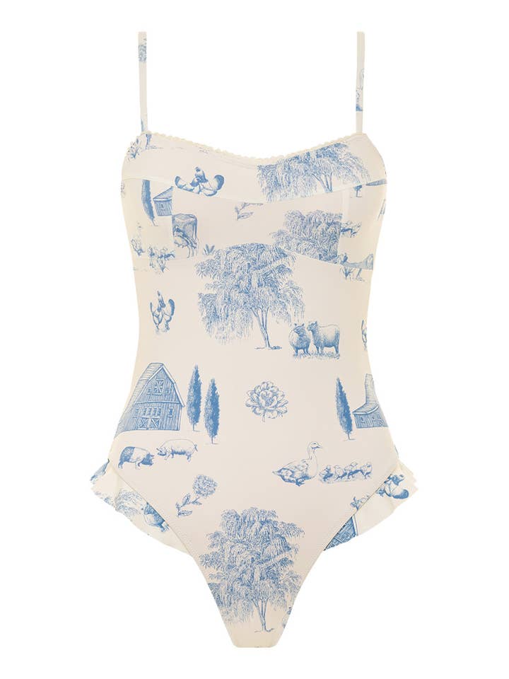 Toile De Juoy Prairie Ruffle One Piece for wholesale by Kingdom And State