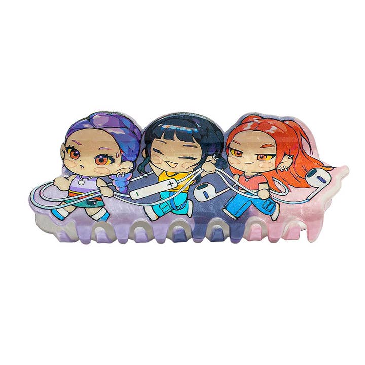 Little Trendy - Wholesale Hair Clip - Kids - KPOP demon hunters Acrylic hair claw clip2