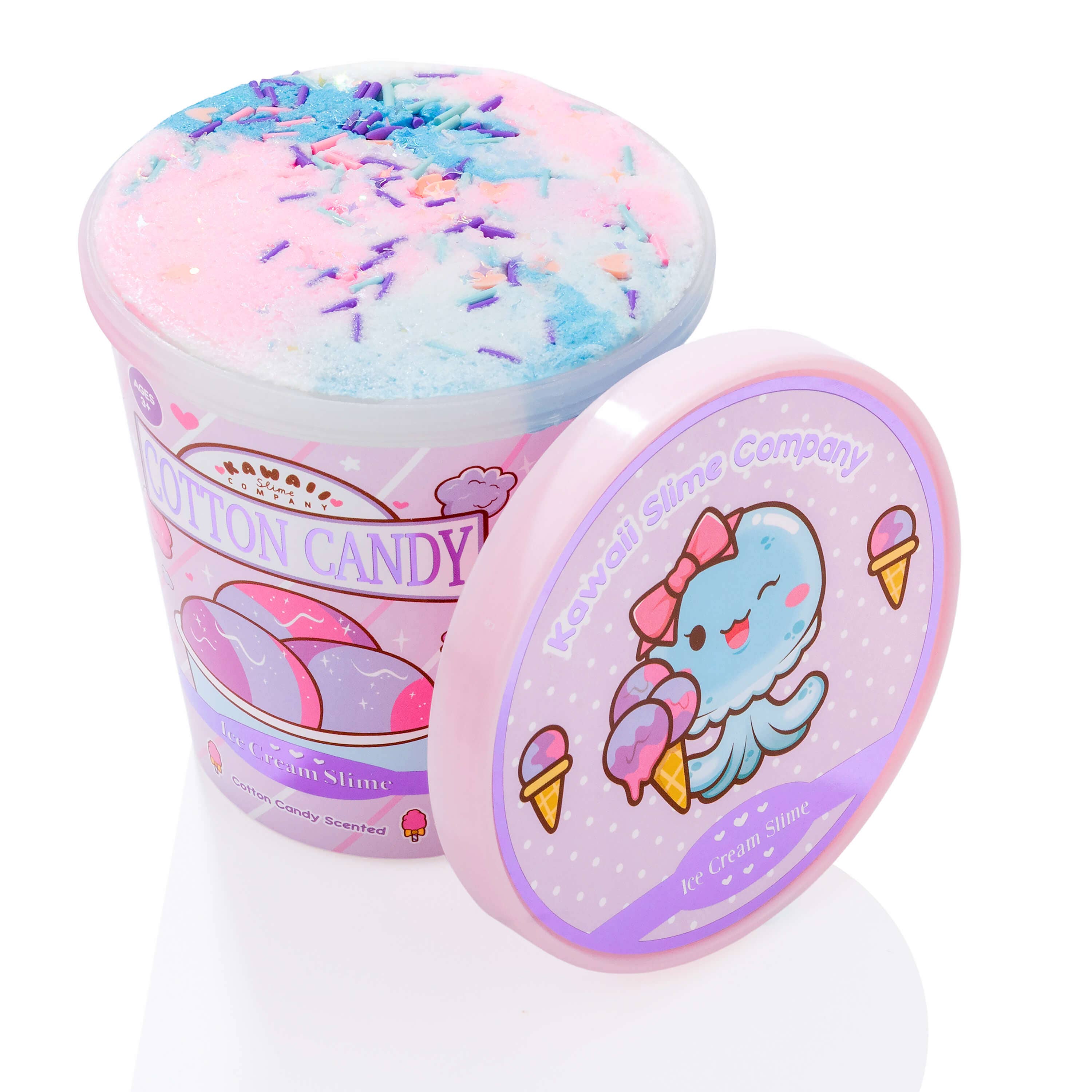Kawaii Slime Company – Großhandel Knete/Schleim – Kinder – Pint Slime mit Eiscreme-Duft nach Zuckerwatte (5 Stück/Packung)9