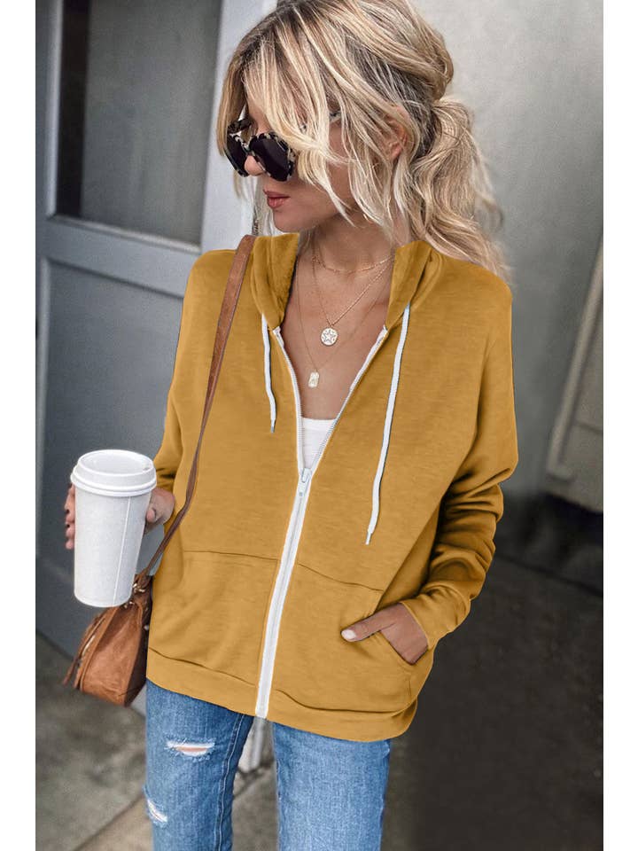 PRETTY BASH - Wholesale Hoodie - Women's - Zip-Up Drawstring Hoodie Jacket