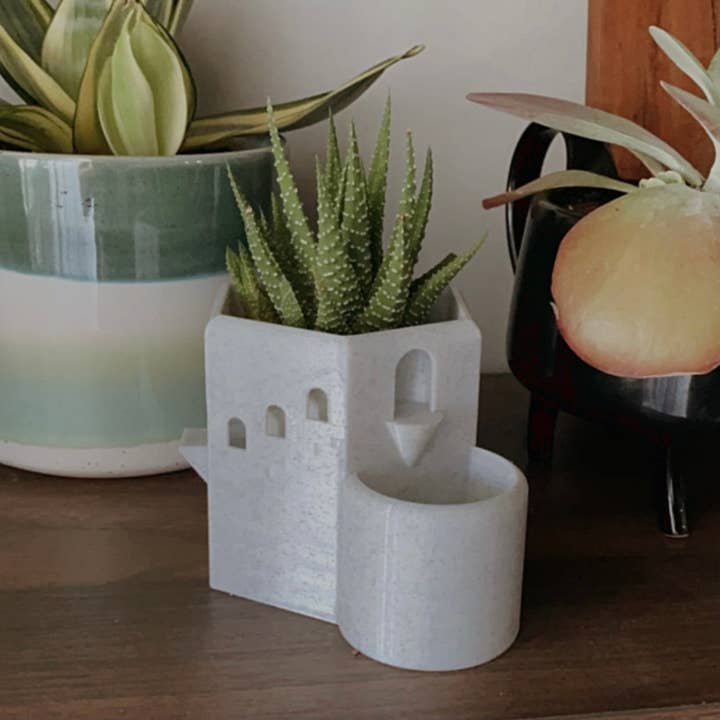 Peachy Pilea - Wholesale Plant Pot - Mini Santorini Succulent Planter | More Colors Available