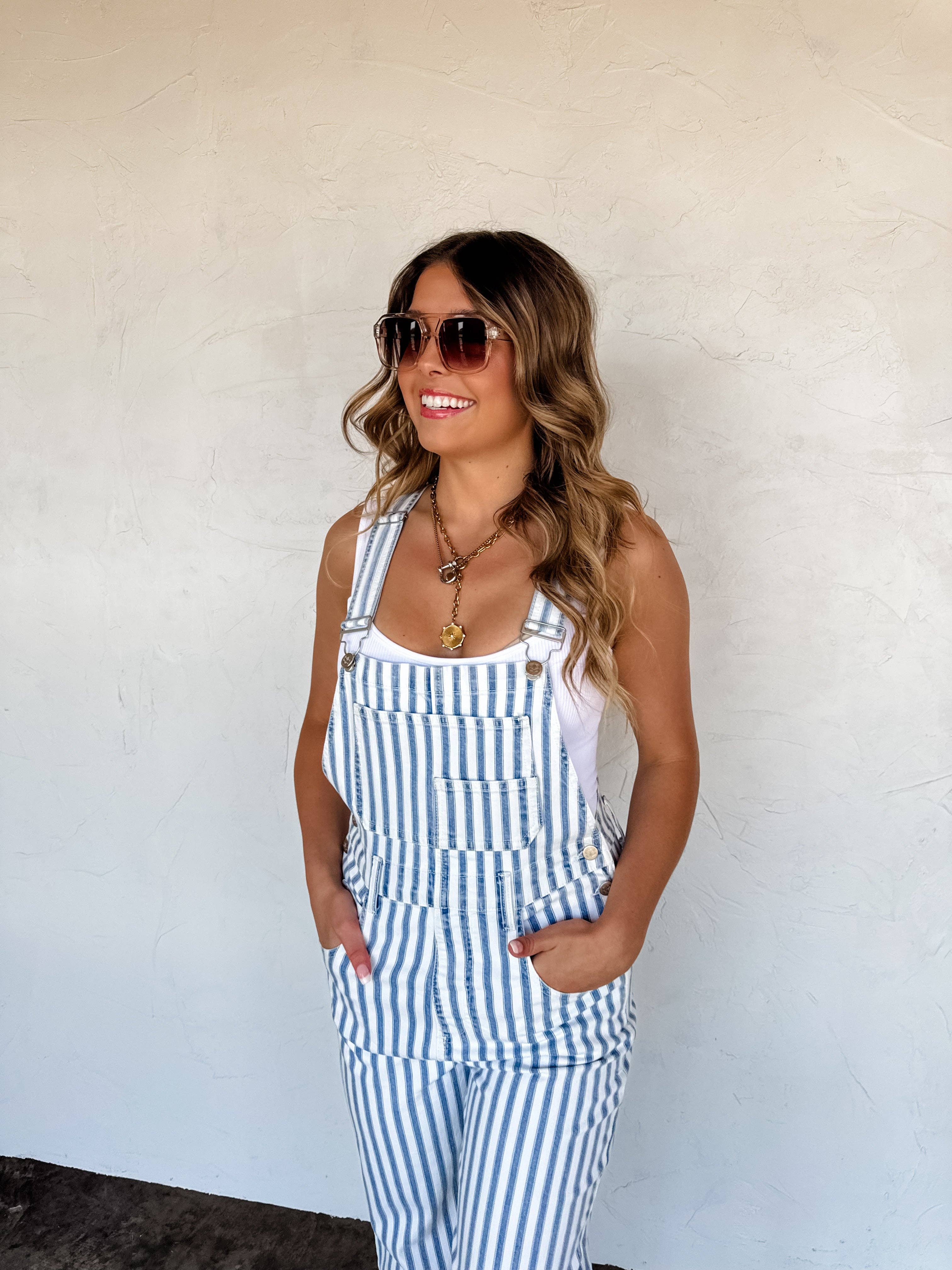 BLAKELEY - Wholesale Overalls - Women's - DAHLIA STRIPE OVERALLS4