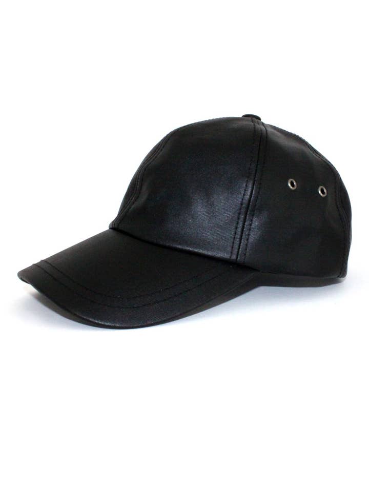 Gewachste Baseballkappe - Schwarz für den Großhandel von Knotty Accessories