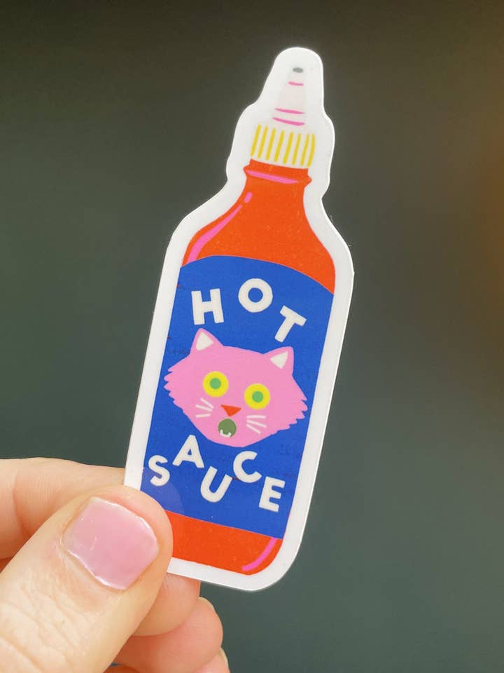 Hot Sauce Sticker for wholesale by naomi wilkinson illustration