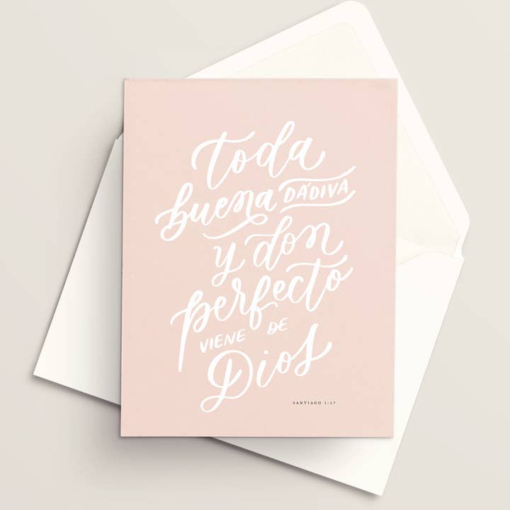 Vivi Furlong - Wholesale Christmas Card - Every good and perfect gift (James 1:17) Christmas greeting card | Christian greeting card | Hand-made greeting card | Holiday greeting card | Christmas cards | Christmas 2025 | Faith-based 2