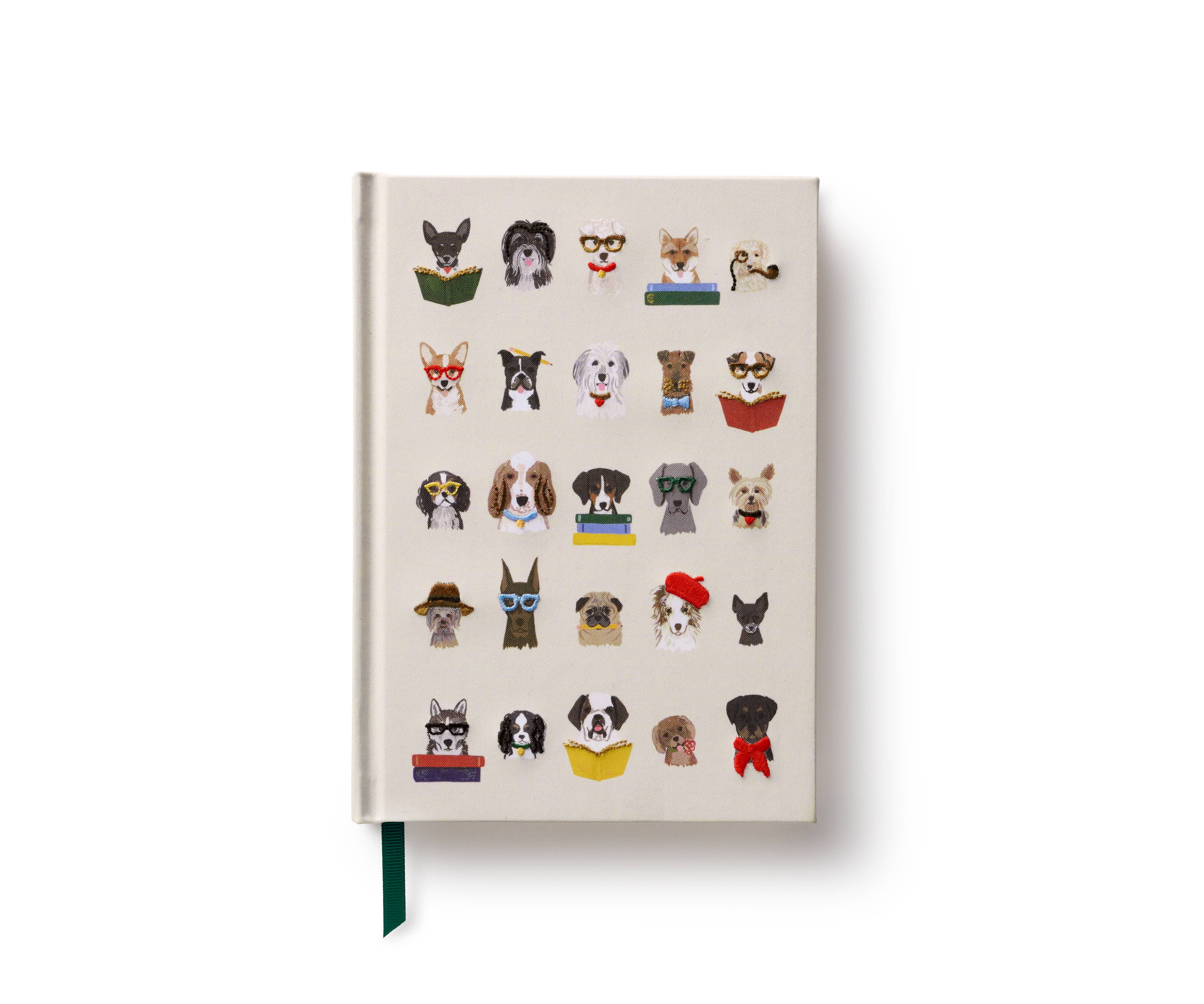 Rifle Paper Co. - Wholesale Journal/Diary - Studious Dogs Embroidered Journal