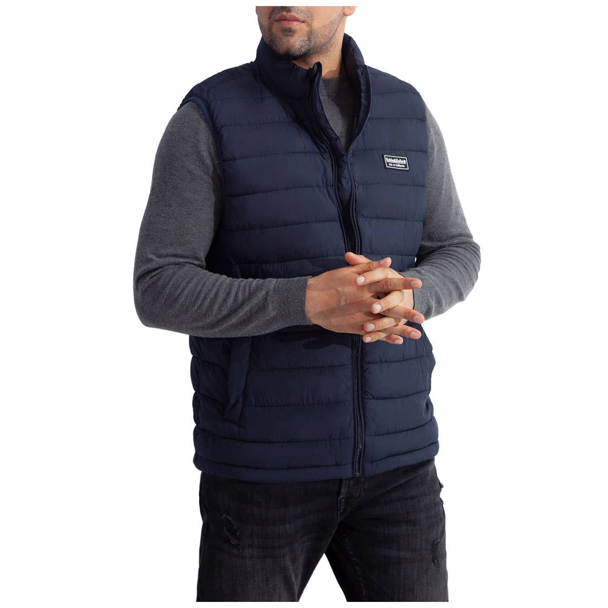 Rokka & Rolla - Wholesale Outerwear Vest - Men's - Men's Packable Puffer Vest Warm Sleeveless Jacket