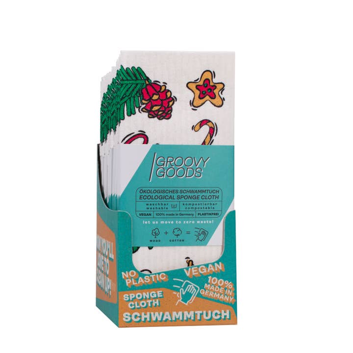 New Year, Christmas, ecological sponge cloth: season for wholesale by Groovy Goods