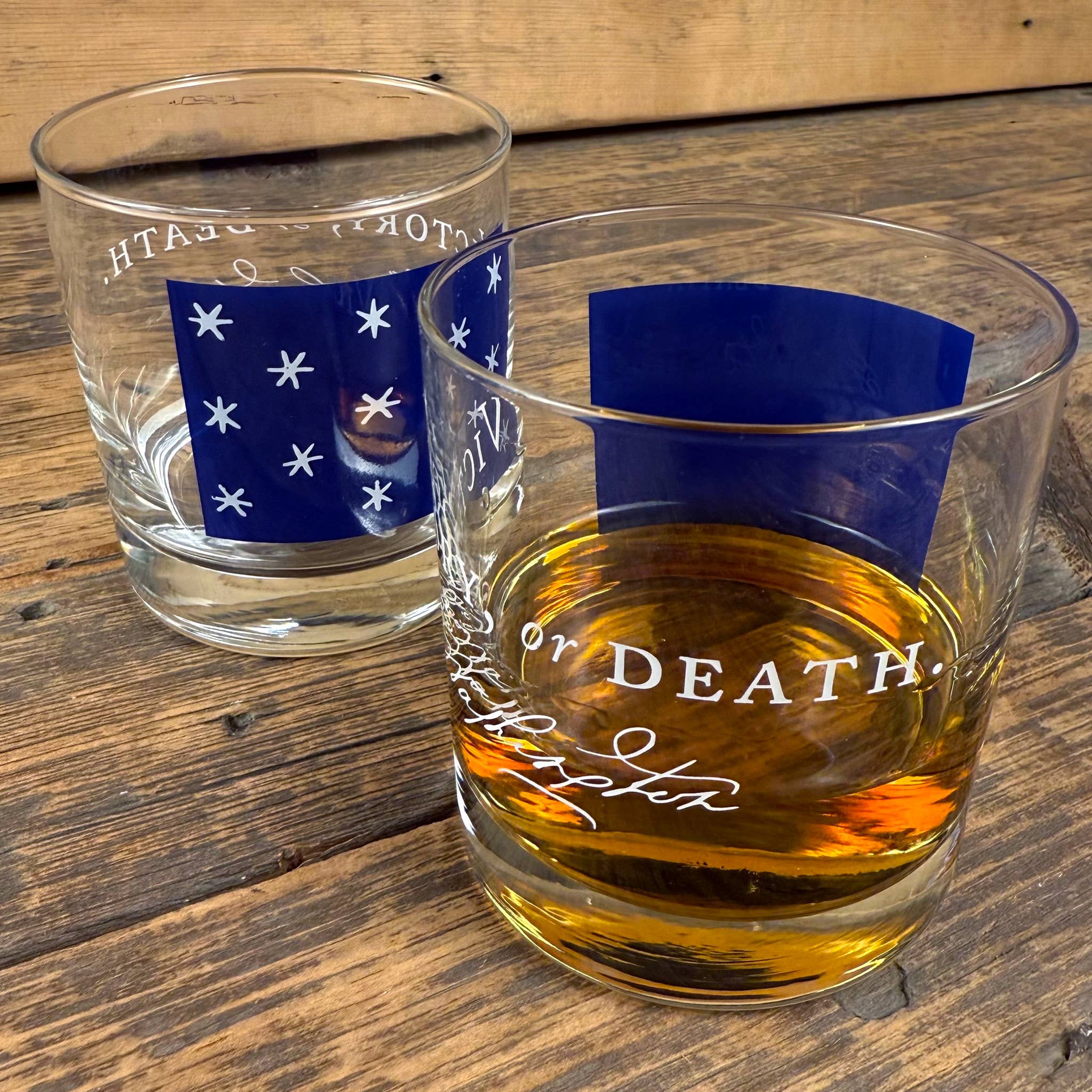 Liberty & Co. - Wholesale Cocktail/Liquor Glass - Victory or Death Whiskey Glass featuring George Washington's6