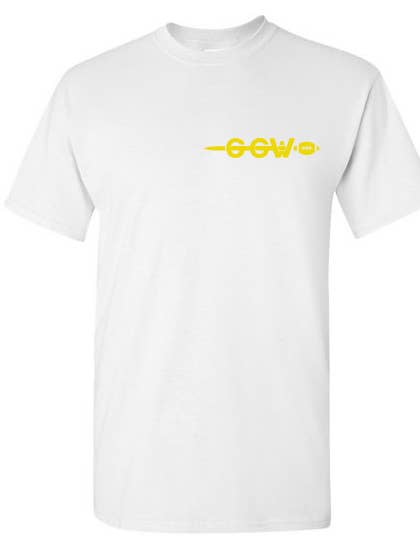 Spear Football Pocket Logo - Ylw On Wht for wholesale by Gods of Gridiron War